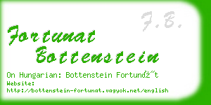 fortunat bottenstein business card